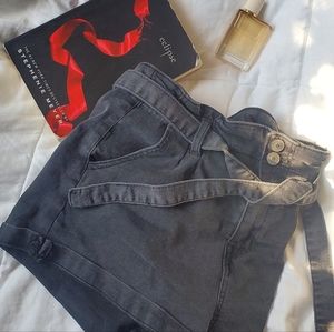 No boundries paperbag black shorts